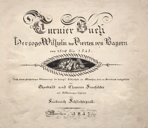 Bog om turneringer: Titelside, 1817.