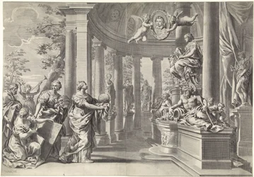 Allegorisk repræsentation: visdommens tempel (Sapienta)