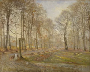 Senefterårsdag i Jægersborg Dyrehave, nord for København, 1886
