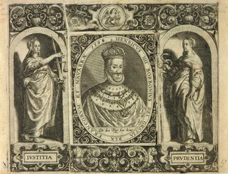 Henricus IIII Borbonius Dei Gratia Rex Francorum et Navarrae 1595 / Bry, Jean Théodore de
