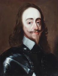 Portræt af Charles I (olie på panel)