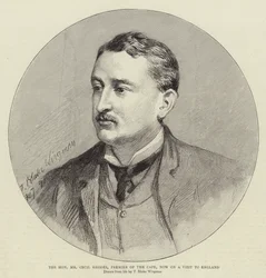 Den ærede hr. Cecil Rhodes, Premier på Kap, nu på besøg i England