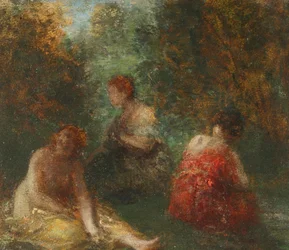 The Bathers, n. 1871-74 (öljy kankaalle)