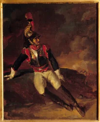 Et slagskib gør ondt. Maleri af Theodore Gericault (1791-1824)