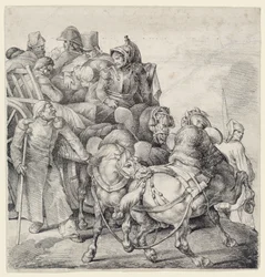 Vogn fyldt med sårede soldater (A Wagon Full of Wounded Soldiers)