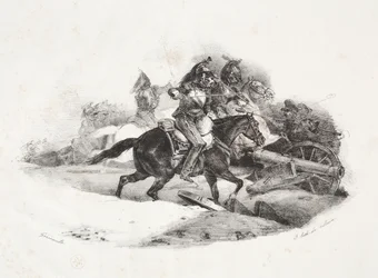 Cuirassiers oplader et artilleribatteri