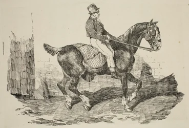 Géricault - Vognhest redet af en palfrenier, 1820