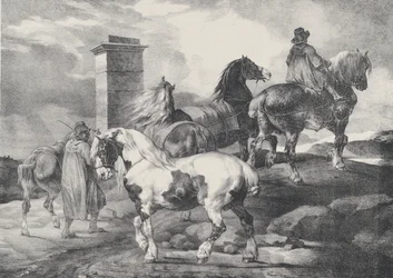 Heste på vej til messe, 1821