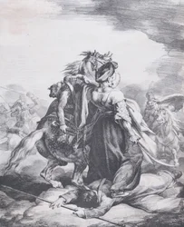 Mameluck forsvarer en såret trompetist, 1818.