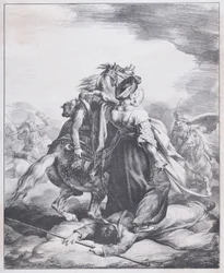 En mamluk, der beskytter en såret trompetist