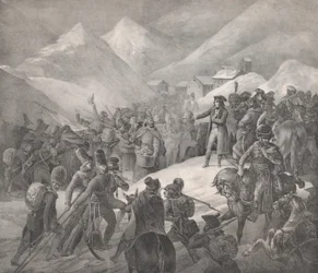 Passage gennem bjerget Saint-Bernard, 1822.