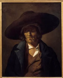 Portræt af mennesket kaldet Vendeen-maleriet af Theodore Gericault (1791-1824) 1800-tallets søn. 0,81x0,64 m