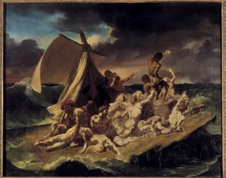 Flåden af Meduse Sketch. Maleri af Theodore Gericault (1791-1824). 1816 søn. 0,65 x 0,83 m.