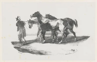 Tre heste på vej til slagteriet (Three Horses Being Led to the Slaughterhouse)