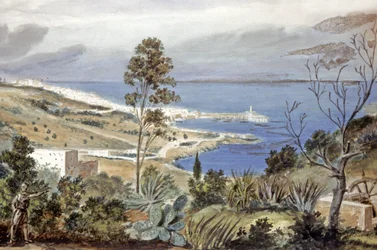 Udsigt over Algier, ca. 1835 (akvarel)