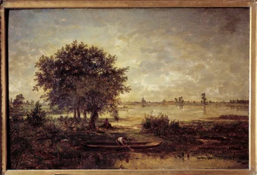 bredden af ​​Loire Maleri af Theodore Rousseau (1812-1867) 1800-tallet søn. 0,42x0,63 m Paris, Louvre-museet.