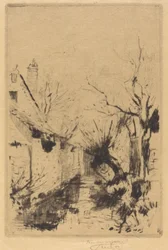 En lille bæk om vinteren, Wiltshire