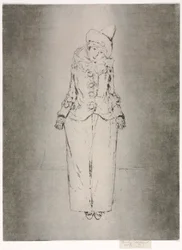 Pierrot en Pied, Portræt af Lady A. C., 1888.
