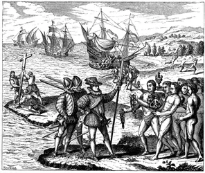 Christoffer Columbus, genovesisk opdagelsesrejsende, opdager Amerika, 12. maj 1492, 1590