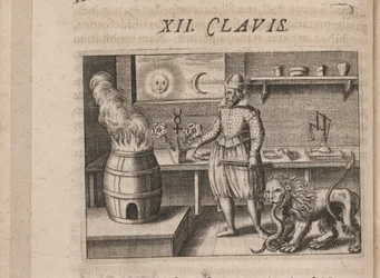 Illustration til Tripus Avrevs, det vil sige tre afhandlinger af udvalgte kemikere.., 1618