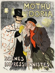 Kunst. Underholdning. Sangerens Mund og Doria. Plakat af Steinlen, Frankrig