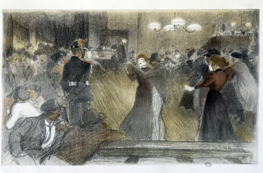 Bold - tegning af Steinlen