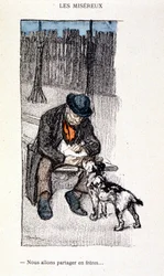 Les Miserables: Vi vil dele som brødre (mester og hans hund) - i "" Dans la vie" af Steinlen