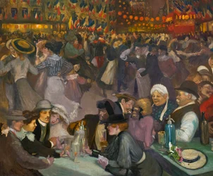 Bastilledagen-dansen (14. juli) - Alexandre Theophile Steinlen (1859-1923) - detalje af "" Bal du 14 juillet"