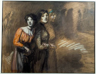 Tre krummer. Maleri af Theophile Alexandre Steinlen (1859-1923), 20. århundrede. Vernon, Musée Poulain