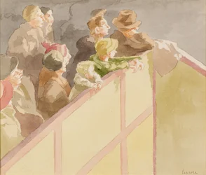 Publikum på Islington Circus (akvarel)