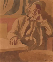 Tænkeren, 1921 (wc på papir)