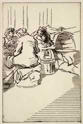 Three Women Seated, 20. århundrede (radering)