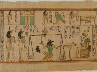 Sangeren af Amun Nanys begravelsespapyrus, x.1050 f.Kr. (papyrus, maling)