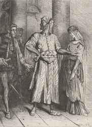 Ærlig Iago, min Desdemona skal jeg overlade til dig: plade 4 fra Othell..., ætset 1844, genoptrykt 1900.