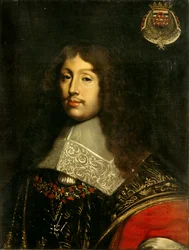 Portræt af hertugen Francois de la Rochefoucauld (1613-1680), fransk forfatter Maleri af Theodore Chasseriau (1819-1856) 1800-tallet søn. 0,73x0,57 m