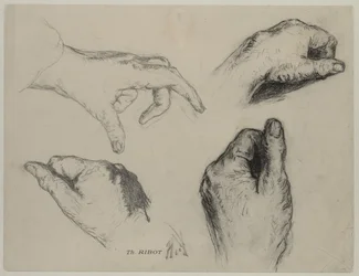 Study of Hands recto, 1800-tallet.