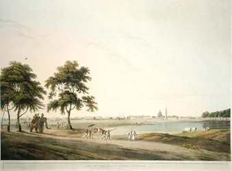 En del af den sorte by, Madras, billede 34 fra "Oriental Scenery: Twenty Four Views in Hindoostan