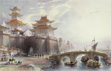 Vestlige port i Peking, ca. 1850