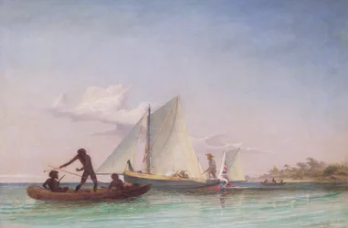The Long Boat of the Messenger angrebet af indfødte