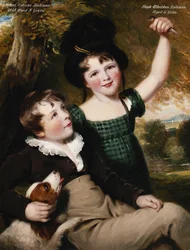 Portræt af Thomas Osborne Bateman, 8 år, med sin bror, Hugh Athelstan, 6 år, 1818