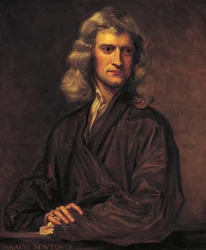 Portræt af Isaac Newton, efter originalen af Sir Godfrey Kneller fra 1689