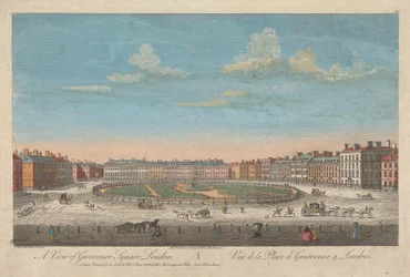 Udsigt over Grosvenor Square, London