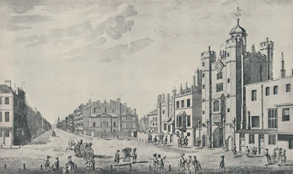Udenfor St. James Palace, Pall Mall, 1740-1760, 1920