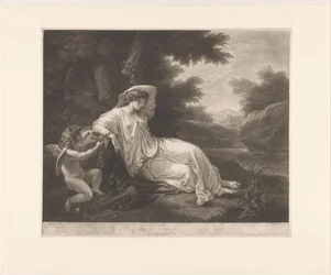 Amor binder den sovende Aglaia til et træ