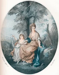 Lady Rushout og hendes datter, 1784, 1902