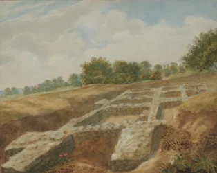 Udgravning, Bjerget, Roman Villa, Maidstone, Kent