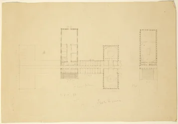 Den store plan over Ohio State House, ca. 1838