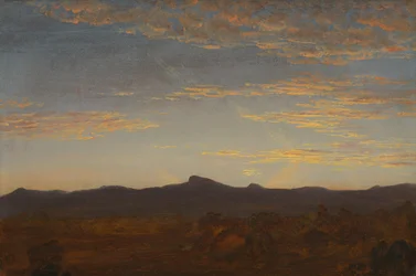 Studie til "Catskill Creek", ca. 1844-5 (olie på træ)