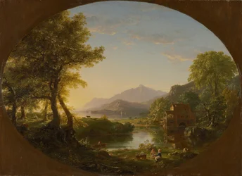 Møllen, solnedgang