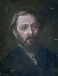 Portræt af billedhuggeren Pier Pander (1864-1919)